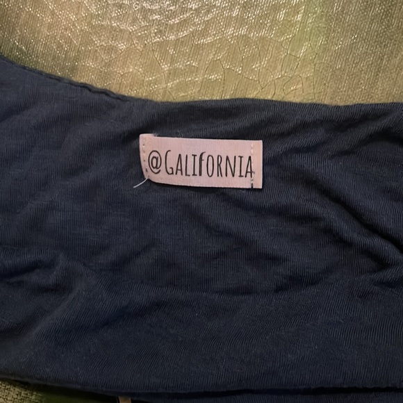 • Blue Biker Short and Bra Crop Top Set - Picture 5 of 8